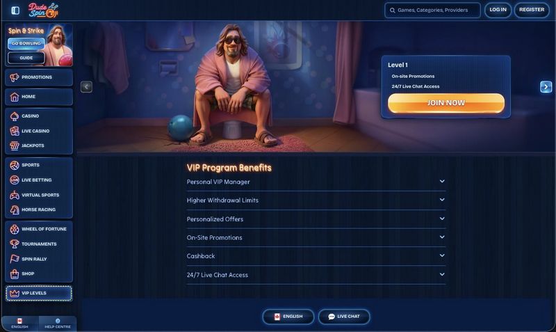 Recenzja kasyna online DudeSpin: Sprawdzanie Bowling Clash i ponad 18 000 gier Recenzja kasyna online DudeSpin: Sprawdzanie Bowling Clash i ponad 18 000 gier